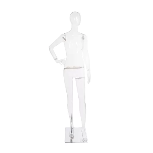 Manichino super trasparente donna testa uovo - F03