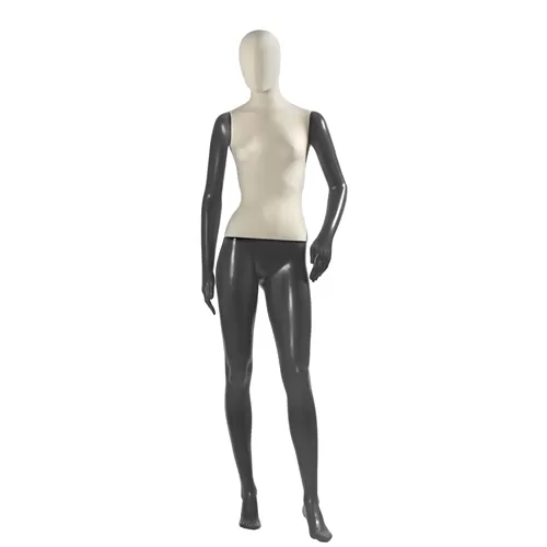Manichino donna testa uovo - rivestito in Lycra