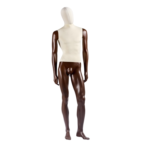 Manichino uomo testa uovo - rivestito in Lycra