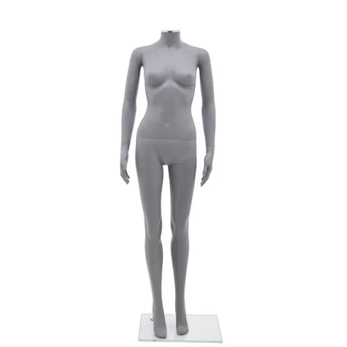 Manichino donna senza testa plastica grigio opaco 6