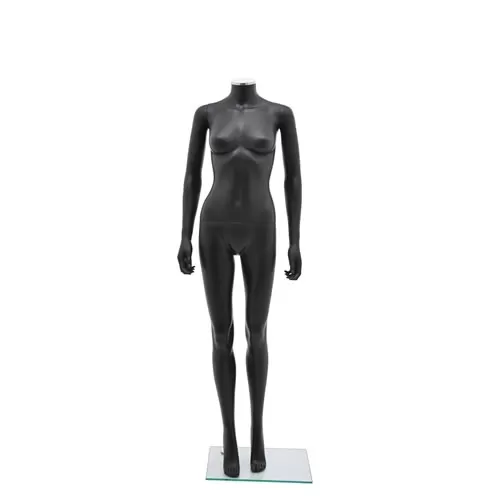 Manichino donna senza testa plastica nero opaco 6