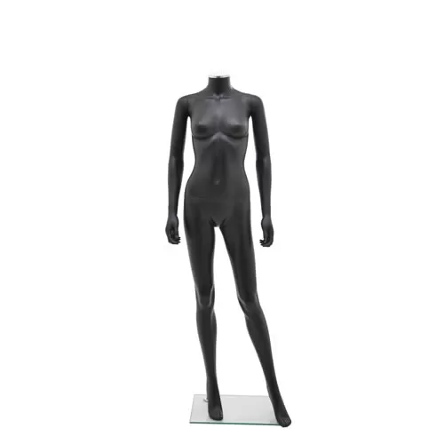 Manichino donna senza testa plastica nero opaco 1