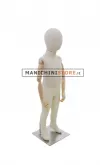 Manichino bambino 3/4 anni in tessuto Sabbia con braccia in legno