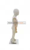 Manichino bambino 3/4 anni in tessuto Sabbia con braccia in legno