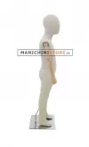 Manichino bambino 6 anni in tessuto Sabbia con braccia in legno