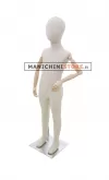 Manichino bambino 6 anni in tessuto Sabbia con braccia in legno