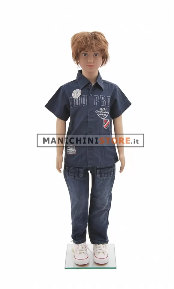 Manichino bambino 3-4 anni Ecoplastic Realistico 1043 con parrucca OMAGGIO