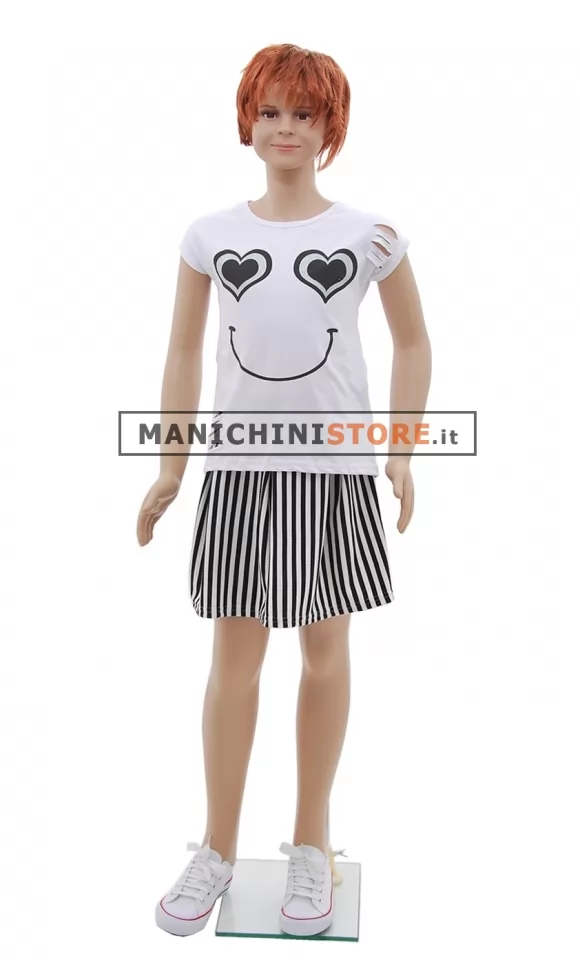 Manichino bambina 7-8 anni Ecoplastic Realistico 2042 con parrucca OMAGGIO