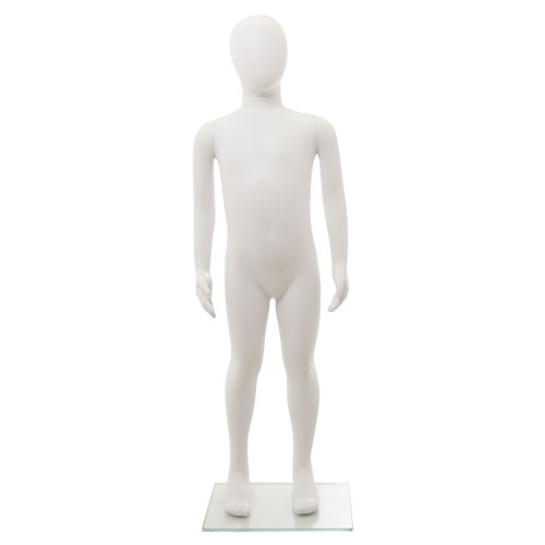Manichino bambino 6-8 anni in ecoplastic con testa a uovo