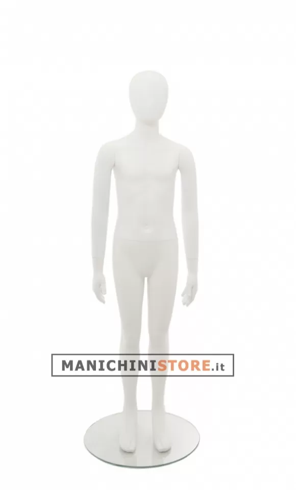 Manichino bambino 8 anni con testa a uovo