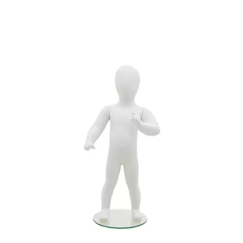 Manichino bambino 1 anno bianco opaco