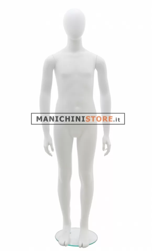 Manichino bambino 10-12 anni bianco opaco