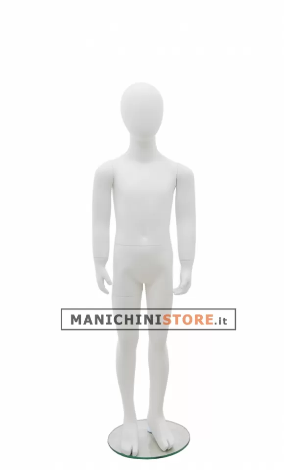 Manichino bambino 7-8 anni bianco opaco