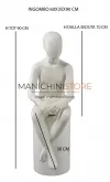 Manichino bambino seduto 8 anni - bianco