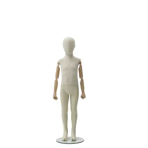 Manichino bambino in lino con braccia legno - 4 anni