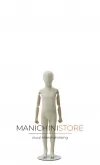 Manichino bambino in lino con braccia legno - 4 anni