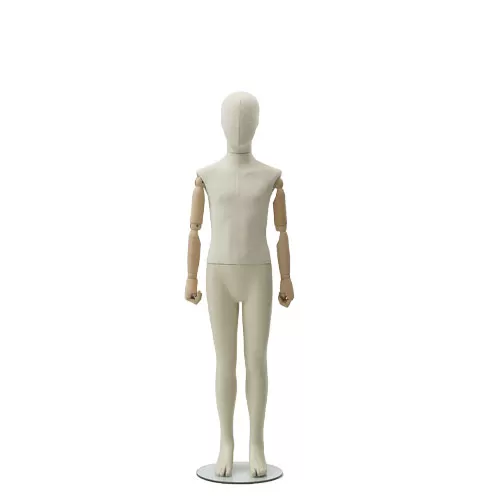 Manichino bambino in lino con braccia legno - 8 anni