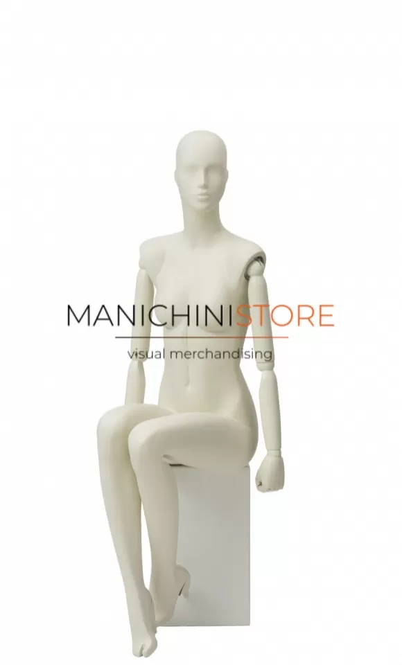 Manichino donna collezione White Wood - seduto