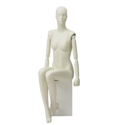 Manichino donna collezione White Wood - seduto