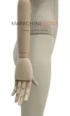 Manichino donna Collezione ABSolute in ABS con busto e testa rivestiti e braccia legno