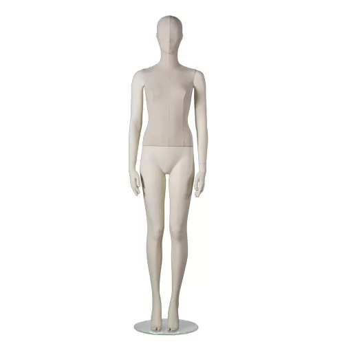 Manichino donna Collezione ABSolute in ABS con busto e testa rivestiti