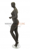 Plus size female mannequin with egg head - anthracite
