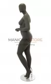 Manichino donna taglia comoda testa a uovo grigio antracite