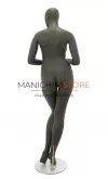 Manichino donna taglia comoda testa a uovo grigio antracite