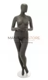 Manichino donna taglia comoda testa a uovo grigio antracite