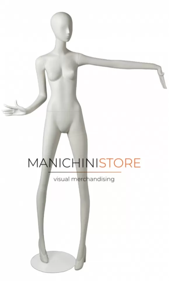Manichino donna Collezione Artemide - posa 1 bianco latte