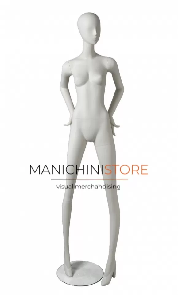 Manichino donna Collezione Artemide - posa 4 bianco latte