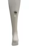 Manichino donna in tessuto Sabbia con braccia in legno ex noleggio