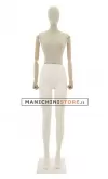 Manichino donna Plastic Linen con braccia in legno