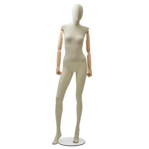 Manichino donna Linen con braccia in legno - posa 2