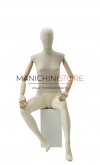 Manichino donna Linen con braccia in legno seduto