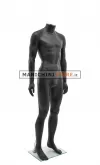 Manichino uomo senza testa plastica nero opaco