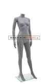 Manichino donna senza testa plastica grigio opaco 1