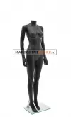 Manichino donna senza testa plastica nero opaco 6