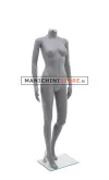 Manichino donna senza testa plastica grigio opaco 2