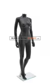 Manichino donna senza testa plastica nero opaco 2