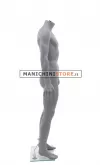 Manichino uomo senza testa plastica grigio opaco