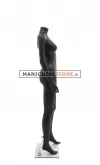 Manichino donna senza testa plastica nero opaco 1