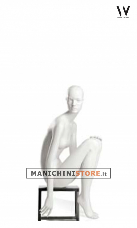 Manichino donna testa scolpita collezione 51 18 (ginocchio articolato)