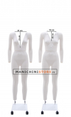 Female mannequin for e-commerce photos with double rod base with wheels