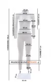Manichino donna per foto internet e-commerce base doppia asta