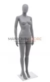 Noleggio manichino donna testa uovo in plastica - grigio