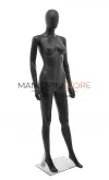 Noleggio manichino donna testa uovo in plastica - nero