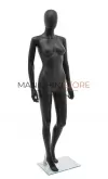 Noleggio manichino donna testa uovo in plastica - nero