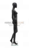 Noleggio manichino donna testa uovo in plastica - nero