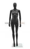 Noleggio manichino donna testa uovo in plastica - nero